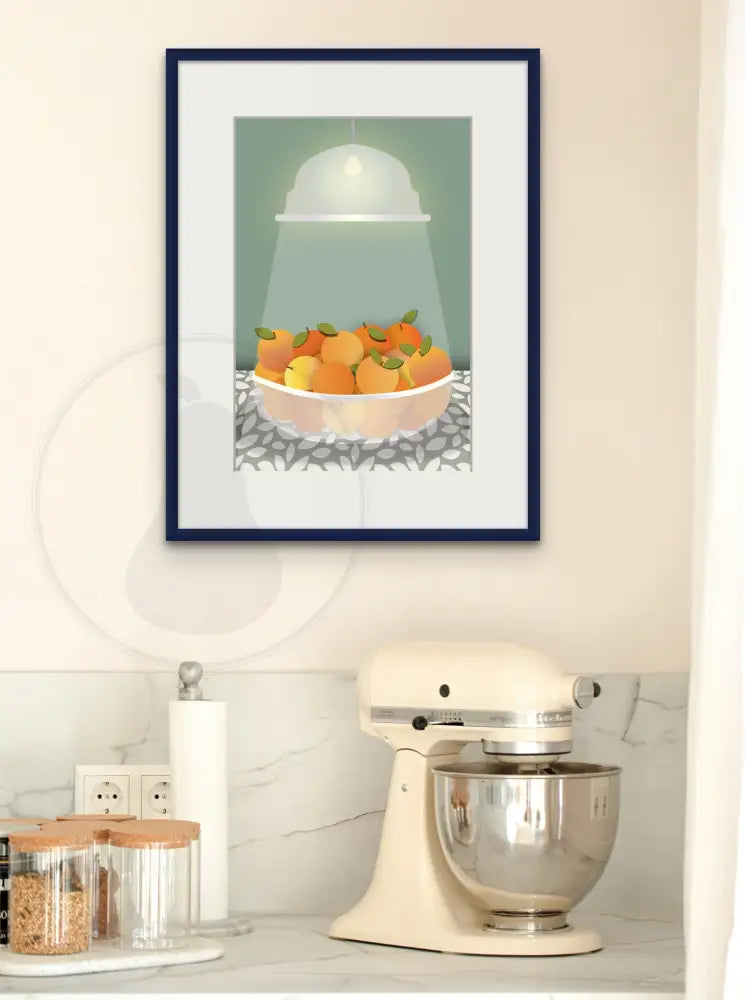 RADIANTHARVEST12X18FRAMED-GREEN-ORANGE